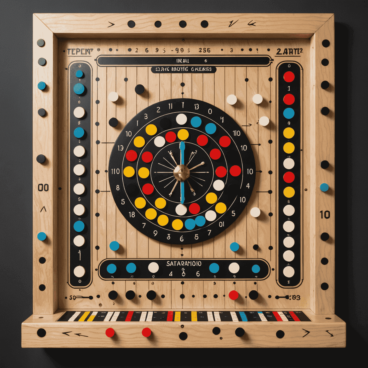 A strategic diagram of a Plinko board with arrows and probability calculations, showcasing expert techniques for optimal chip dropping