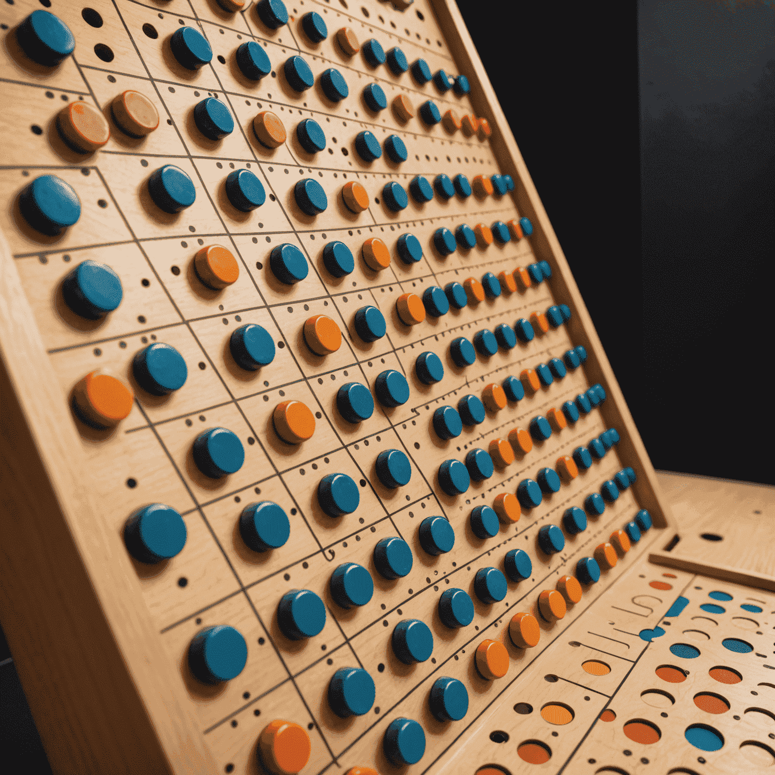 A close-up of a Plinko board's top row, highlighting different starting positions and their potential trajectories