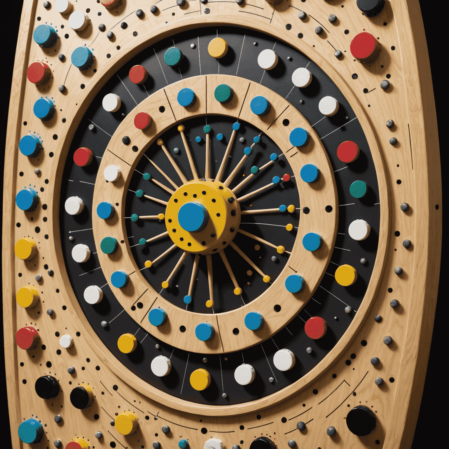 Close-up of a Plinko disc colliding with a peg, showing the forces and angles involved in the collision