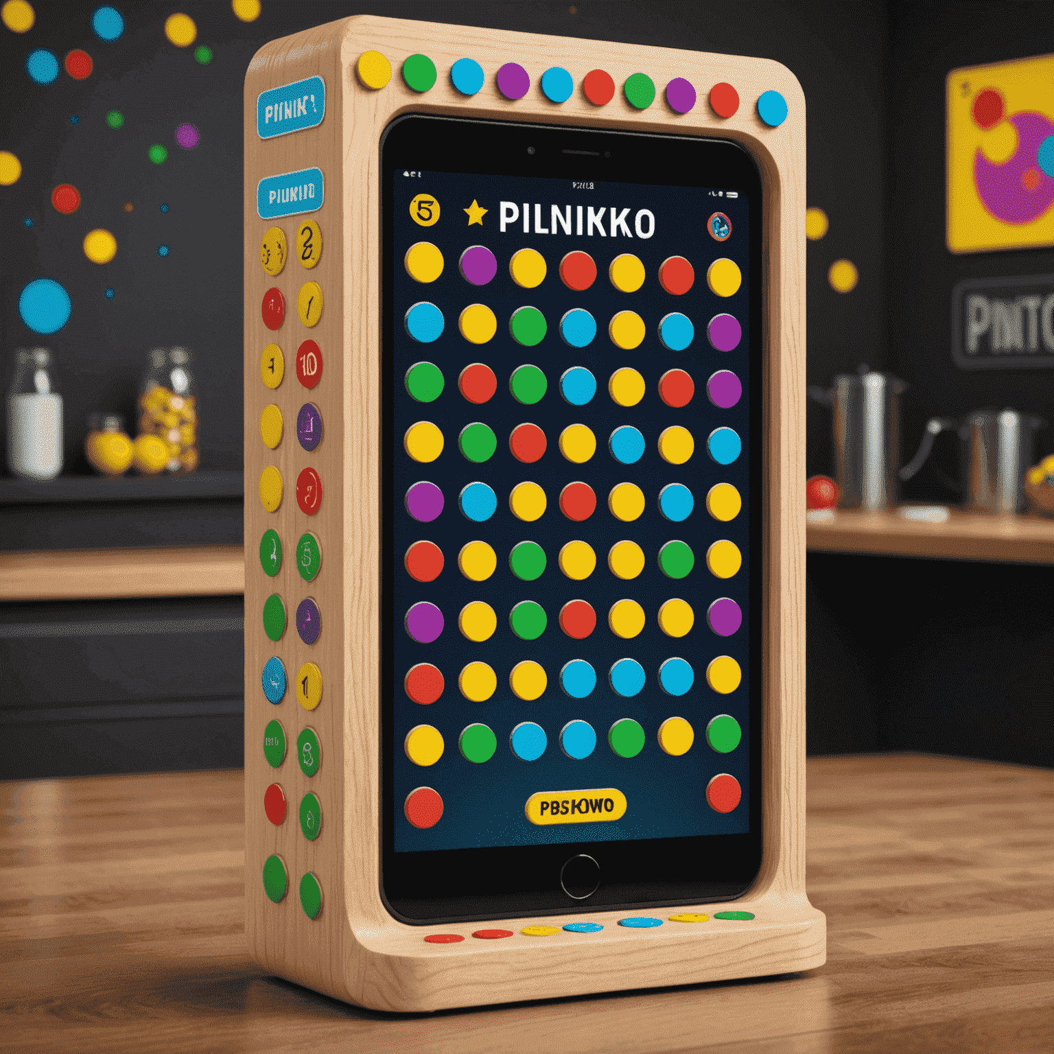 A modern digital version of Plinko on a smartphone screen, showcasing vibrant graphics and interactive elements