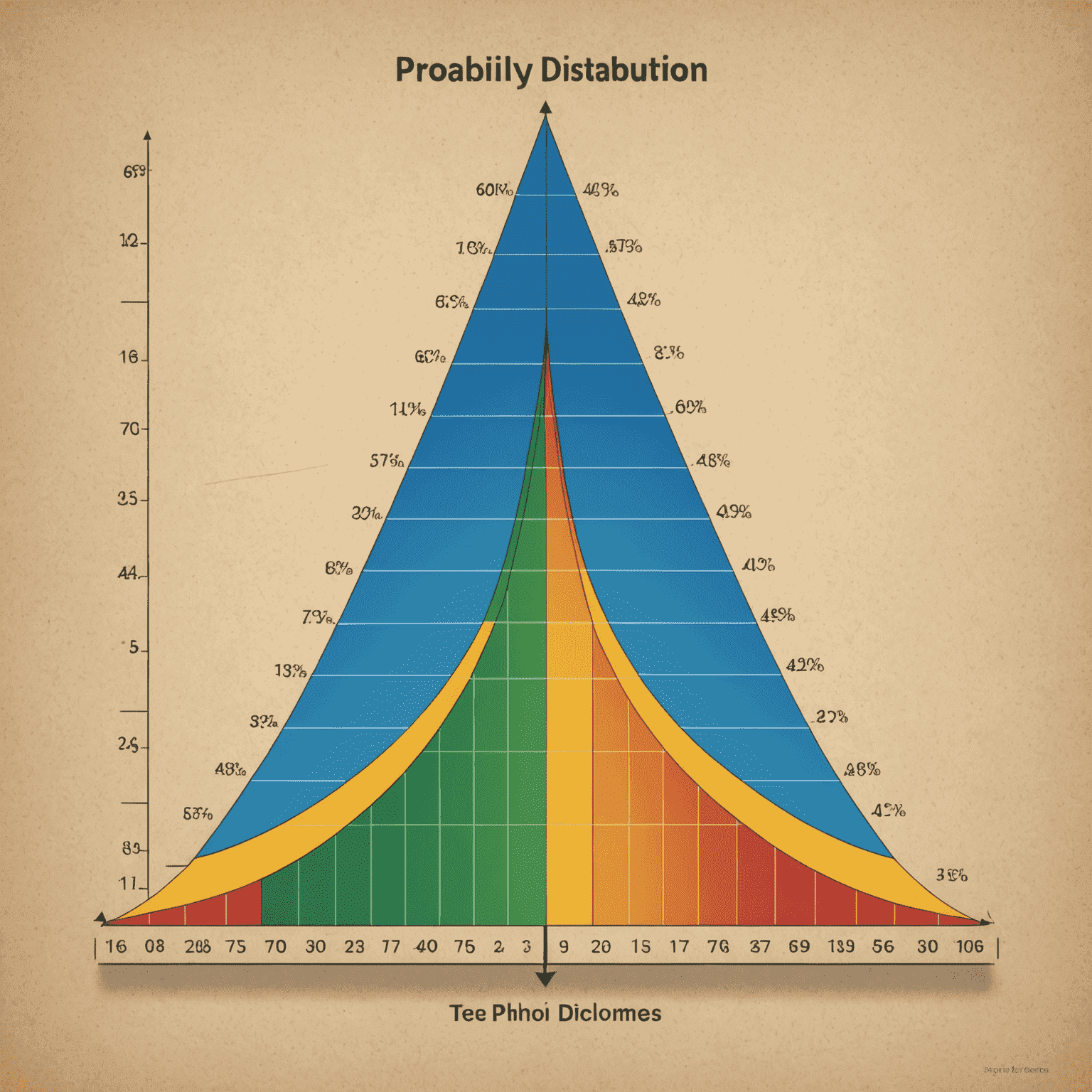 A graph showing the probability distribution of Plinko outcomes, resembling a bell curve